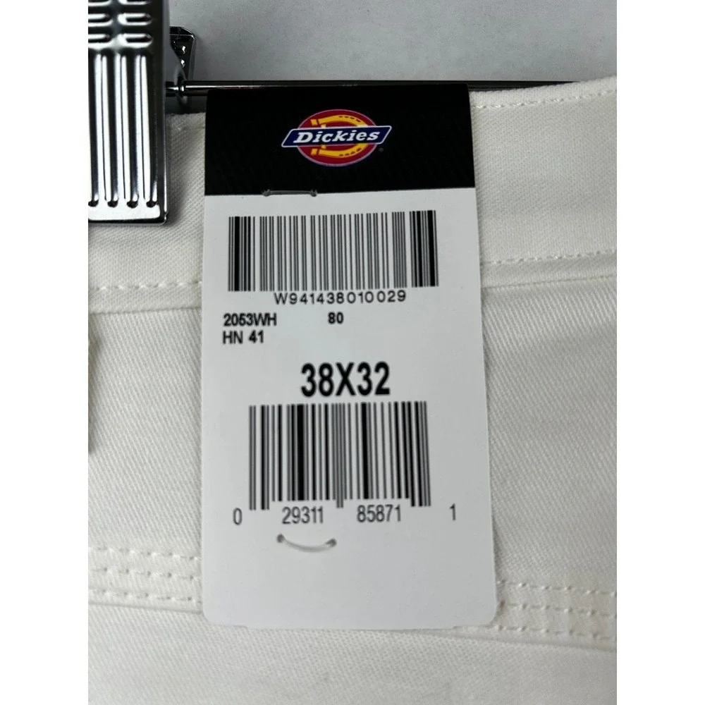 Dickies Pants Mens Double Knee Utility‎ Carpenter 38 x 32 White Loop-Free NWT